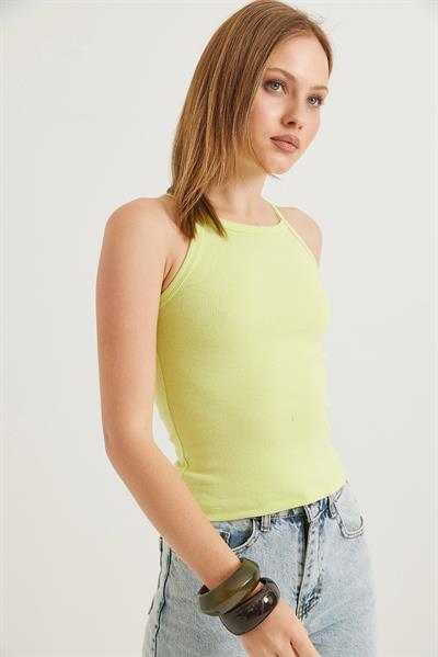 Askılı Kaşkorse Bluz Yeşil