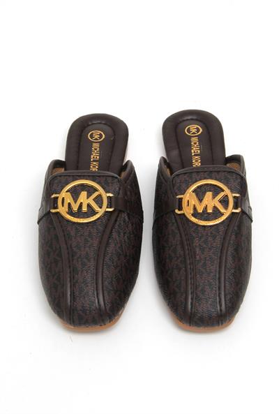 MK Aksesuarlı Şık Kadın Terlik Kahvernegi