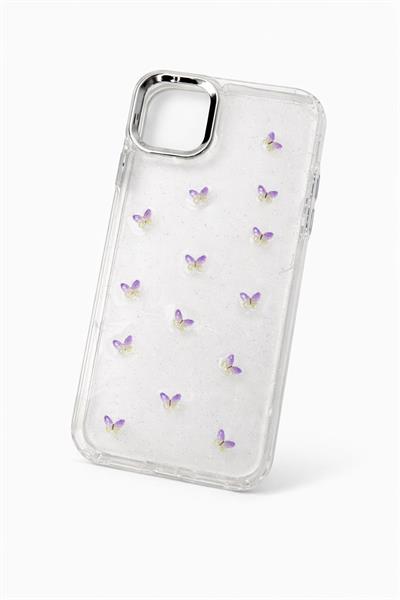 İphone 11 Uyumlu Şeffaf Kelebek Figürlü Kılıf