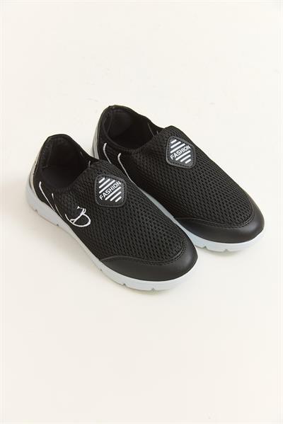 Bağcıksız Model Comfort Spor Ayakkabı Siyah Beyaz