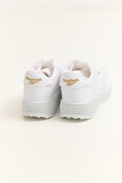 Bağcıklı Model  Yüksek Taban Kadın Ayakkabı Beyaz