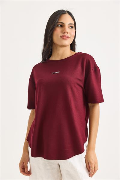 Bisiklet Yaka  Oysho Basic Tshirt Bordo