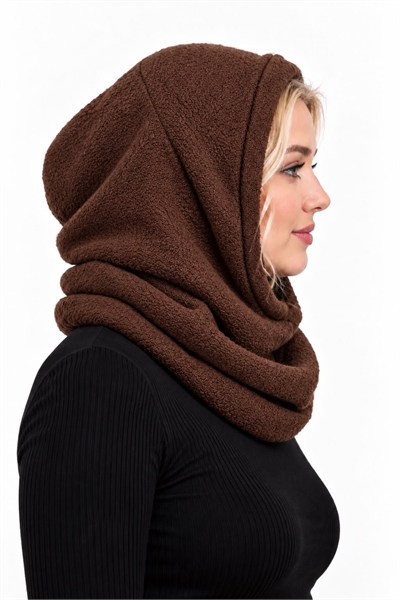 Yumoş Balaklava Ayarlanabilir Bere Kahverengi
