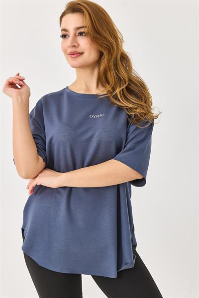 Bisiklet Yaka  Oysho Basic Tshirt Gri