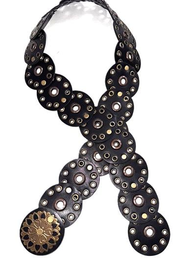 Metal Aksesuarlı  Parçalı Kadın Kemer Gold