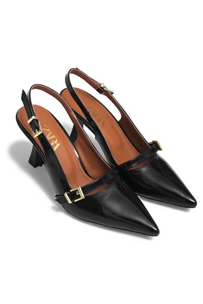 Kadın Tek Bant Şık Tasarım Siyah Stiletto