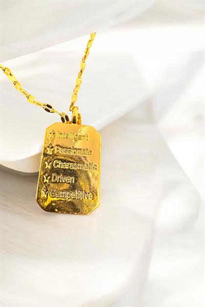 Akrep Burcu Altın Rengi Kaplama Çelik Kolye Gold