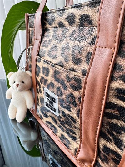 Ayıcıklı El Ve Omuz Çantası Taba