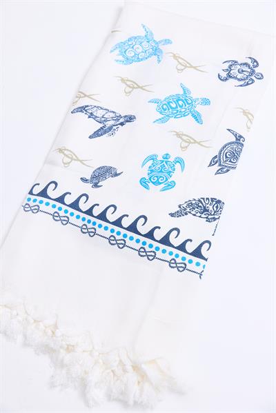 Bamboo Plaj Havlusu Beyaz