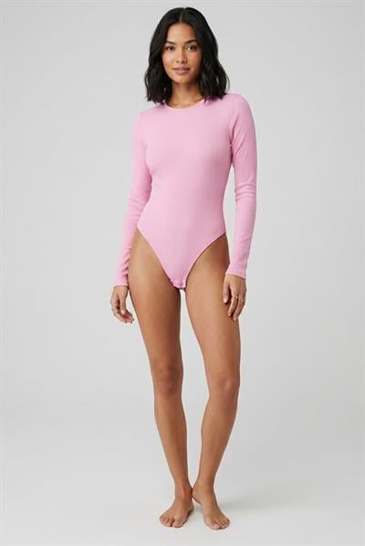 Kadın  Alttan Çıtçıtlı Zıbın Uzun Kollu Bluz Pembe