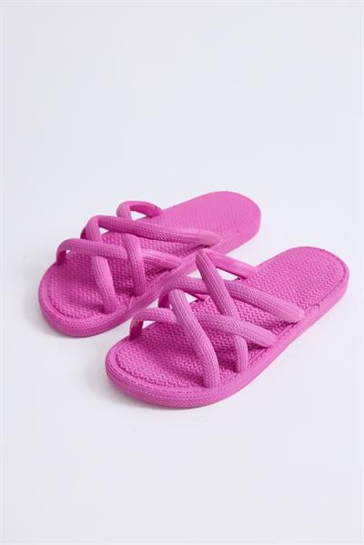 Yazlık Kaydırmaz Taban Ahtapot Terlik Pembe