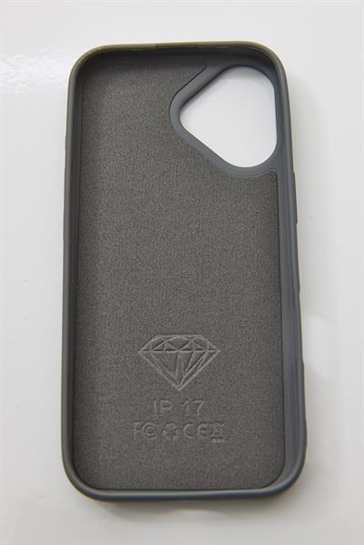 İphone 16 Uyumlu Full Taş Detaylı Swarovski Kılıf Antrasit