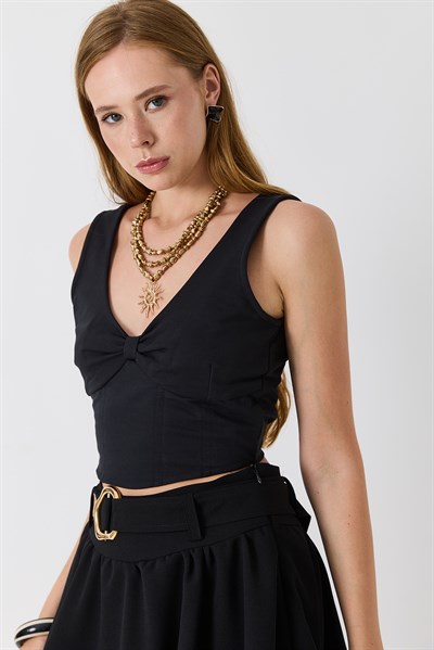Kadın Fiyonk Model Askılı Büstiyer Bluz