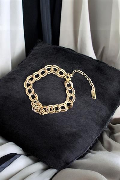 Halka Zincirli Bileklik Gold