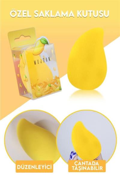 Tekli Meyve Temalı Makyaj Süngeri Mango