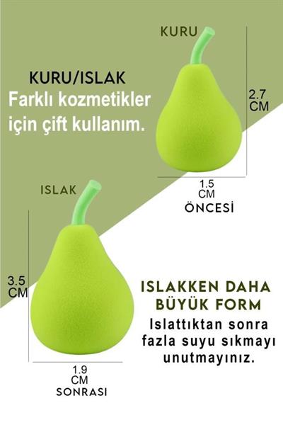 Tekli Meyve Temalı Makyaj Süngeri Avakado