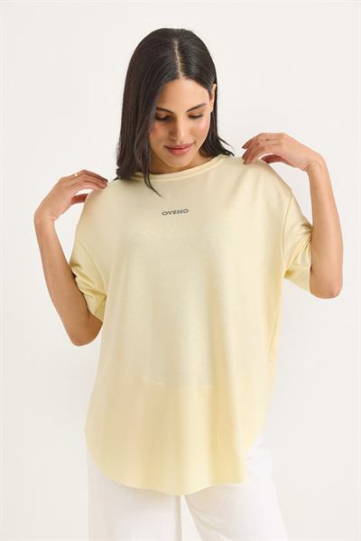Bisiklet Yaka  Oysho Basic Tshirt Sarı