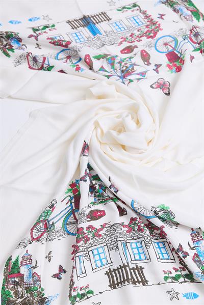 Bamboo Plaj Havlusu Beyaz