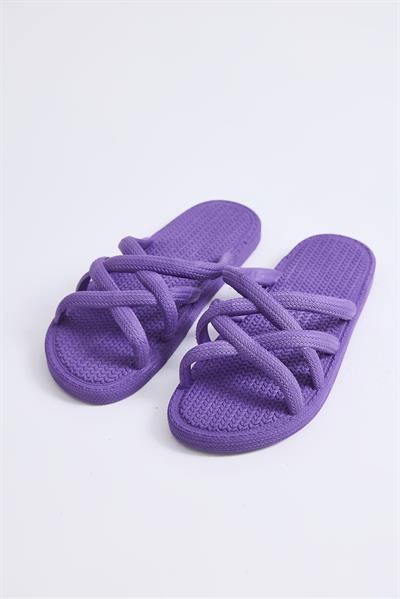 Yazlık Kaydırmaz Taban Ahtapot Terlik Mor