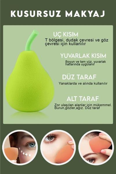 Tekli Meyve Temalı Makyaj Süngeri Avakado