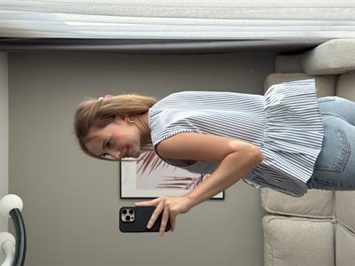 Önden Bağlamalı Kolsuz Dokuma Bluz Mavi