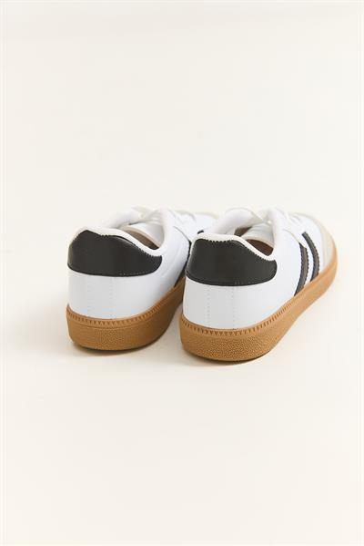 Çift Bant Samba Model Ayakkabı Beyaz