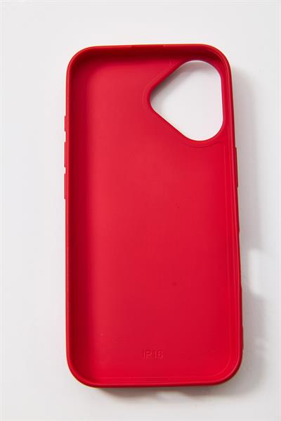 İphone 16 Uyumlu Renkli Kristal Taşlı Kılıf Kırmızı