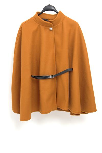 Kadın Kaşe Sarı Camel Panço