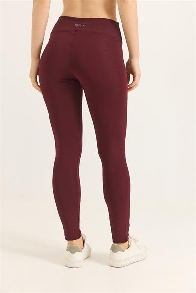 Slim fit yüksek bel toparlayıcı Oysho Tayt Bordo
