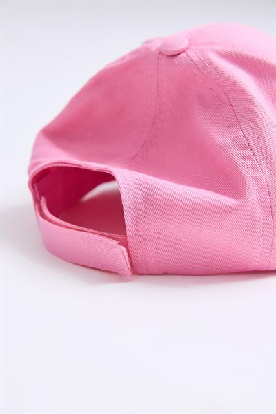 Ny Nakışlı Düz Şapka Pembe