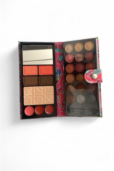 Cüzdan Tipi Aynalı Makyaj Seti Fuşya