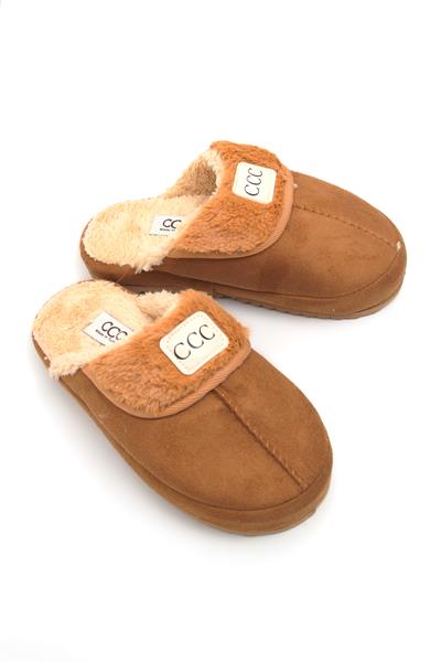 Kadın İçi Yünlü Kışlık Taba Ev Terliği