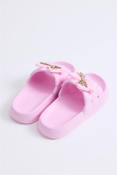 Kalın Tabanlı Bahçe Plaj  Havuz Terliği Pembe