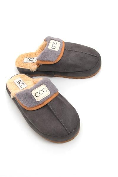 Kadın İçi Yünlü Kışlık Füme Ev Terliği