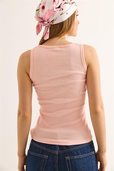 Fiyonk İşleme Fitilli Bluz Pembe