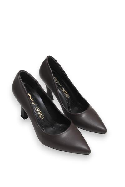 Kadın Sivri Burun Klasik Acı Kahve Stiletto