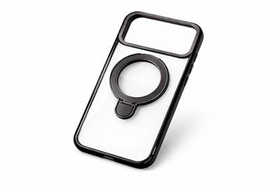 İphone 17 Pro Uyumlu Magsafe Dönebilen Halkalı Kılıf Lens Korumalı Siyah