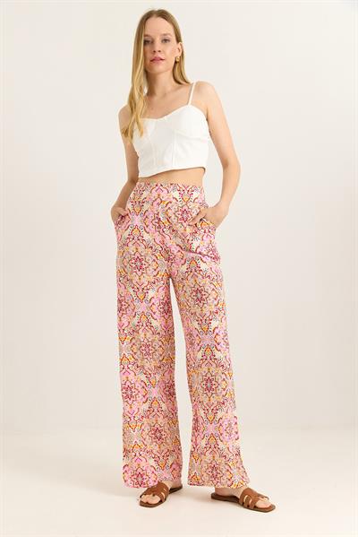 Bol Paça Beli Kalın Kemerli Pantolon Karışık