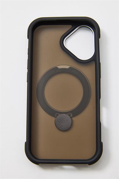 İphone 17 Uyumlu MagSafe Dönebilen Mat Yüzeye Sahip Kılıf Siyah