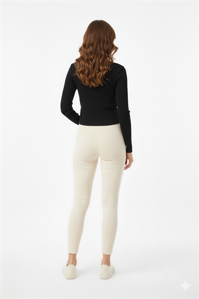 Kadın Düğme Detaylı Kaşkorse Crop Bluz Siyah