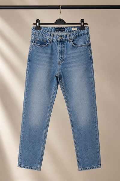 Kadın Slim Fit Yüksek Bel Jean Mavi