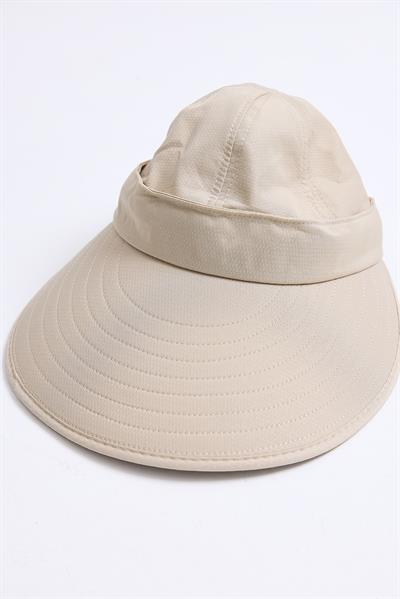 Üstü Çıkarılabilir Önden Siperli Kadın Şapka Vizon