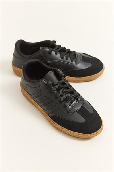 Üç Bant Samba Model Ayakkabı Siyah