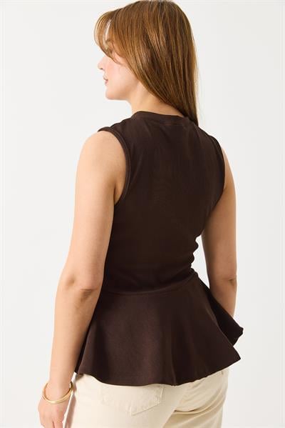 Kadın Toka Detaylı Kaşkorse Bisiklet Yaka Bluz Kahverengi