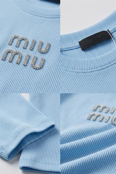 Kadın Bisiklet Yaka Kaşkorse Crop Bluz Mavi