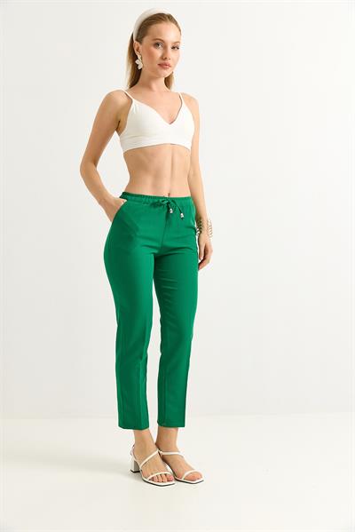 Beli Lastikli Kısa Paça Double Krep Pantolon Benetton