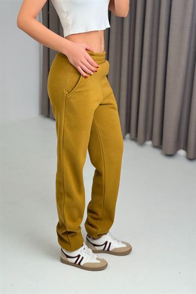 Üç İplik Şardonlu Kadın Eofşman Altı Hardal