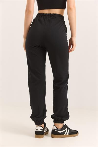 	Alo Baskılı Cepli Beli Lastikli İki İp Siyah