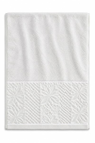 Desenli 85X50 Ölçülü El/Yüz Havlusu Ekru