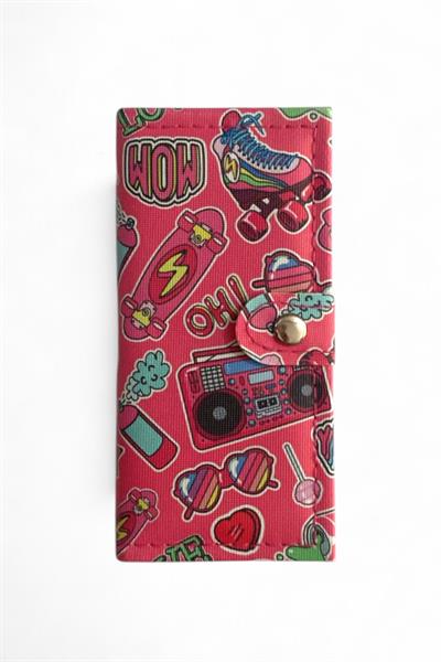 Cüzdan Tipi Aynalı Makyaj Seti Fuşya